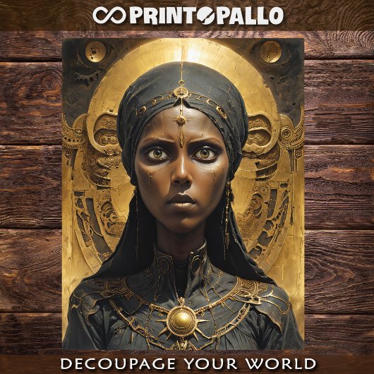 Zwarte Toeareg vrouw prinses Tissuepapier