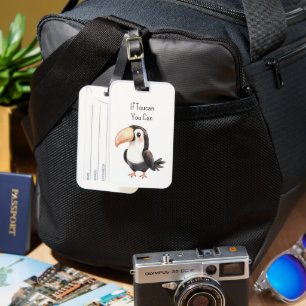 Zwarte Toekan Vogel   Bagagelabel