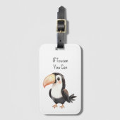 Zwarte Toekan Vogel Bagagelabel (Voorkant (verticaal))