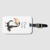 Zwarte Toekan Vogel Bagagelabel (Voorkant (horizontaal))