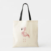 Zwarte Toekan Vogel Flamingo Tote Bag (Achterkant)
