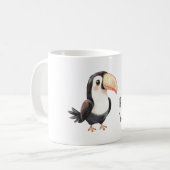 Zwarte Toekan Vogel Koffiemok (Voorkant links)