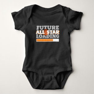 Zwarte Toekomstige All Star Oplaadbare Baby Basket Romper