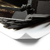 Zwarte toeristische kristalmacro-confectiefoto poster (Hoek)