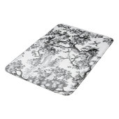 Zwarte Toile Print Badmat (Gekanteld)