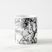 Zwarte Toile Print Koffiemok (Center)
