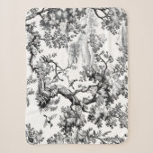Zwarte Toile Print Sherpa Deken (Voorkant)