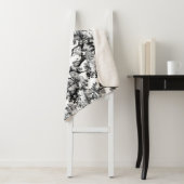 Zwarte Toile Print Sherpa Deken (In situ)