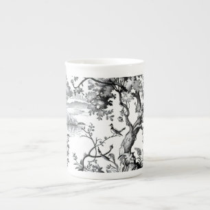 Zwarte Toile Print Speciale Mok