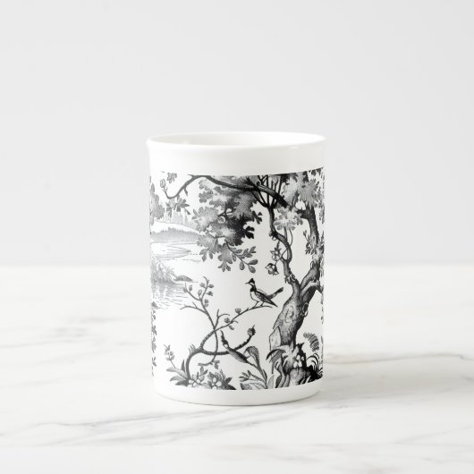 Zwarte Toile Print Speciale Mok (Voorkant)