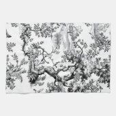 Zwarte Toile Print Theedoek (Horizontaal)