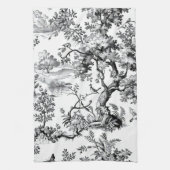 Zwarte Toile Print Theedoek (Verticaal)