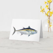 Zwarte tonijn wenskaart kaart (Gele Bloem)