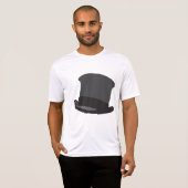 Zwarte Top Hat Mannen Actieve T-Shirt (Voorkant volledig)