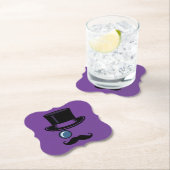 Zwarte Top Hat Paarse Onderzetter Set (Insitu)