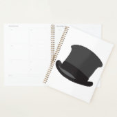 Zwarte Top Hat Spiral Planner (Display)