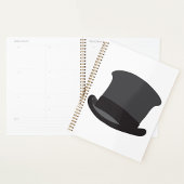 Zwarte Top Hat Spiral Planner
