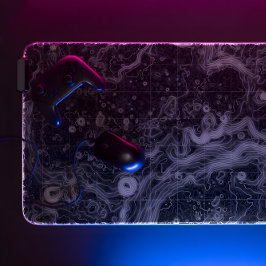 Zwarte topografische bureaumat