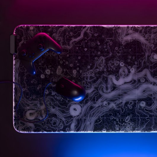 Zwarte topografische bureaumat