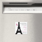 Zwarte Tortelduifjes Sla de datum op Magneet (Insitu (Vaatwasser))