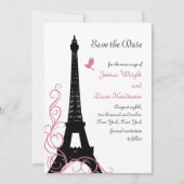 Zwarte Tortelduifjes Sla de datum op Save The Date (Voorkant)