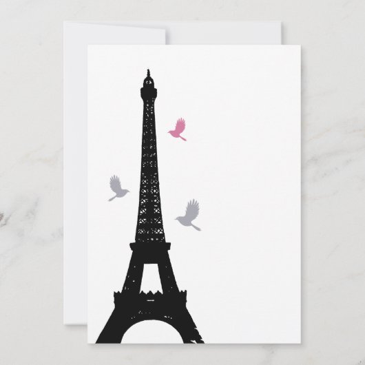 Zwarte Tortelduifjes Sla de datum op Save The Date (Achterkant)