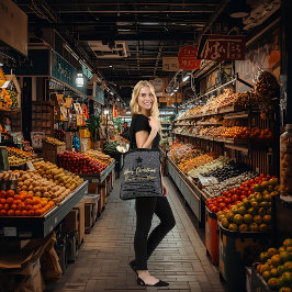 Zwarte Tote met Glitters Bag