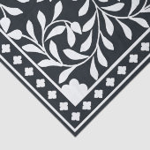 Zwarte traditionele beeninleg decoupagepapier tissuepapier (Detail)