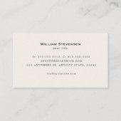 Zwarte traditionele professional visitekaartje (Achterkant)