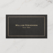 Zwarte traditionele professional visitekaartje (Voorkant)