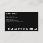 Zwarte trainer Gym Coach-gewicht Dumbbell Visitekaartje (Achterkant)