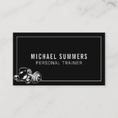 Zwarte trainer Gym Coach-gewicht Dumbbell Visitekaartje (Voorkant)