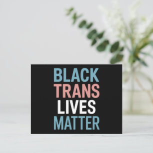 Zwarte Trans LGBTQ Ondersteuning Leven Maakt Uit T Briefkaart