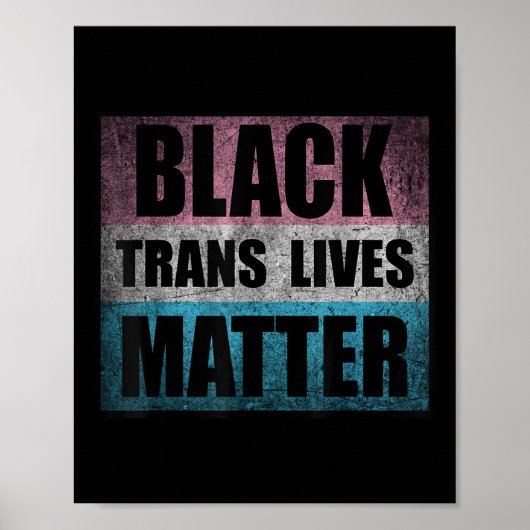 Zwarte transgender leeft transactivisme poster (Voorkant)