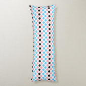 Zwarte transgender Pride Flag Kleuren Polkadots Lichaamskussen (Achterkant (Verticaal))