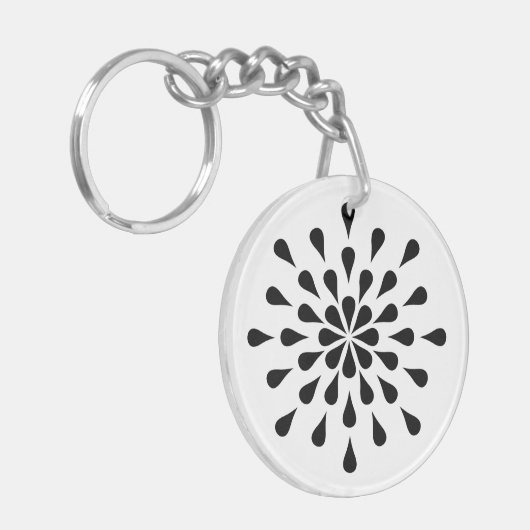 Zwarte trappen sleutelhanger (Voorkant Links)