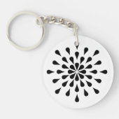 Zwarte trappen sleutelhanger (Voorkant)