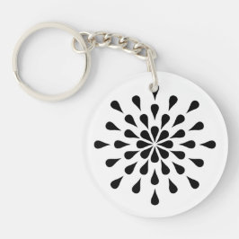 Zwarte trappen sleutelhanger