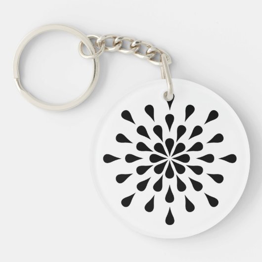 Zwarte trappen sleutelhanger (Voorkant)