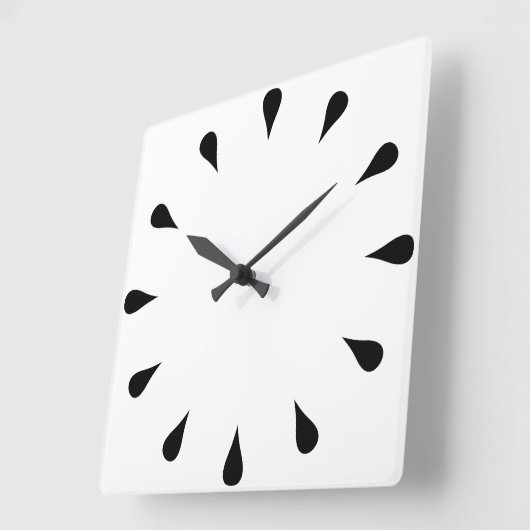 Zwarte trappen vierkante klok (Hoek)