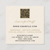 Zwarte Treble Clef smelten Vierkante Visitekaartje (Achterkant)