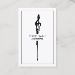 Zwarte Treble Clef smelten Visitekaartje