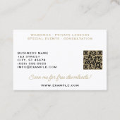 Zwarte Treble Clef smelten Visitekaartje (Achterkant)