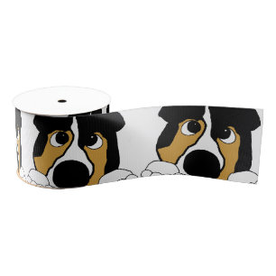 zwarte tri aussie grosgrain lint