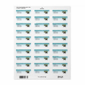 Zwarte Tri Pembroke Corgi Blauwe Winter Kerstmis Etiket (Full Sheet)