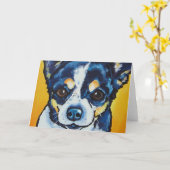 Zwarte Tri van Chihuahua LC (Lorenzo) Kaart (Gele Bloem)