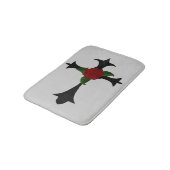 Zwarte Tribal Cross Bath Mat (Gekanteld)