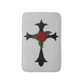 Zwarte Tribal Cross Bath Mat (Voorkant Verticaal)