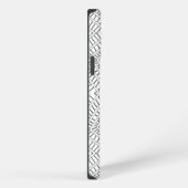 zwarte Tribal Diamonds Mud Cloth Afrikaans Patroon iPhone Hoesje (Rechterkant)