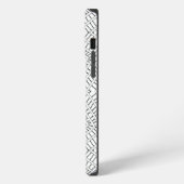 zwarte Tribal Diamonds Mud Cloth Afrikaans Patroon iPhone Hoesje (Linkerkant)